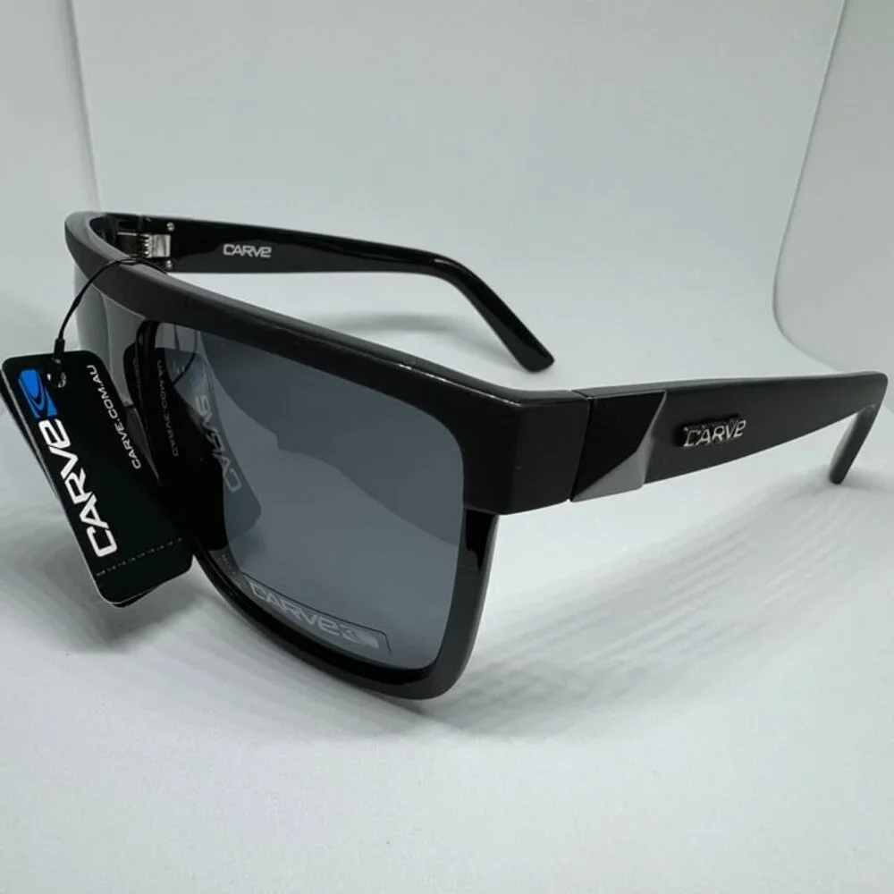 Carve Rocker Gloss Black Polarized Sunglasses